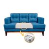 Sofá Living Factory Mañio 3 Cuerpos Azul Petróleo