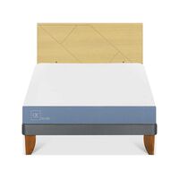 Cama Europea CIC 2 Plazas Excellence + Respaldo Villarrica Mostaza