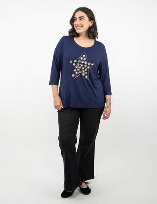 Imagen 2 del producto Polera Manga 3/4 Mujer Extralindas Azul, Burdeo, Crudo, Negro