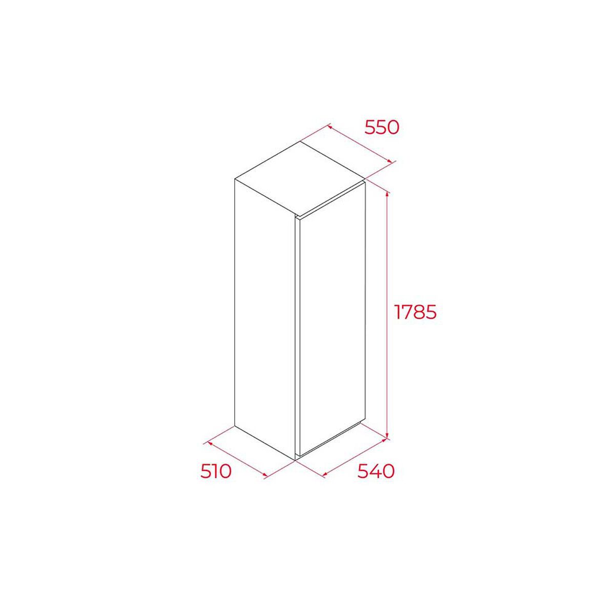 Refrigerador Monopuerta Teka RSL 73385 FI 310 lts.
