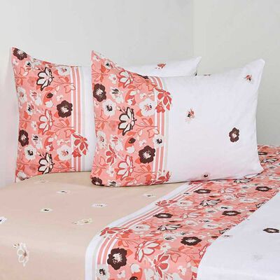 Imagen 1 del producto Juego de Sábanas American Family 144 Hilos 2 Plazas Marga Rosa