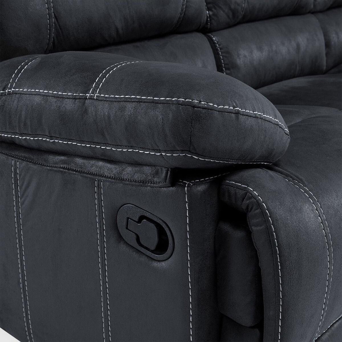 Juego de Living Reclinable Daniels Castle Sof&aacute; 3 Cuerpos + 2 Bergere Gris