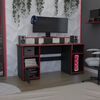 Escritorio Gamer TuHome Keria Wengue Y Rojo