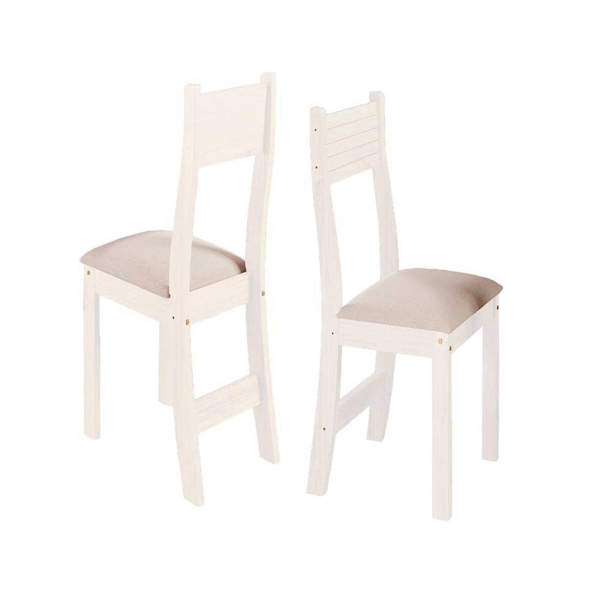 Juego de Comedor Altavision Adriana 4 Sillas Blanco Miel