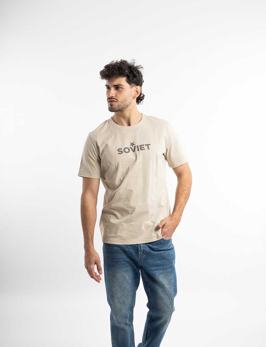 Polera Algod&oacute;n Manga Corta Hombre Soviet