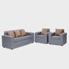 Juego de Living Almore Paris Sofá 3 Cuerpos + Dos Sillones 1 Cuerpo Gris