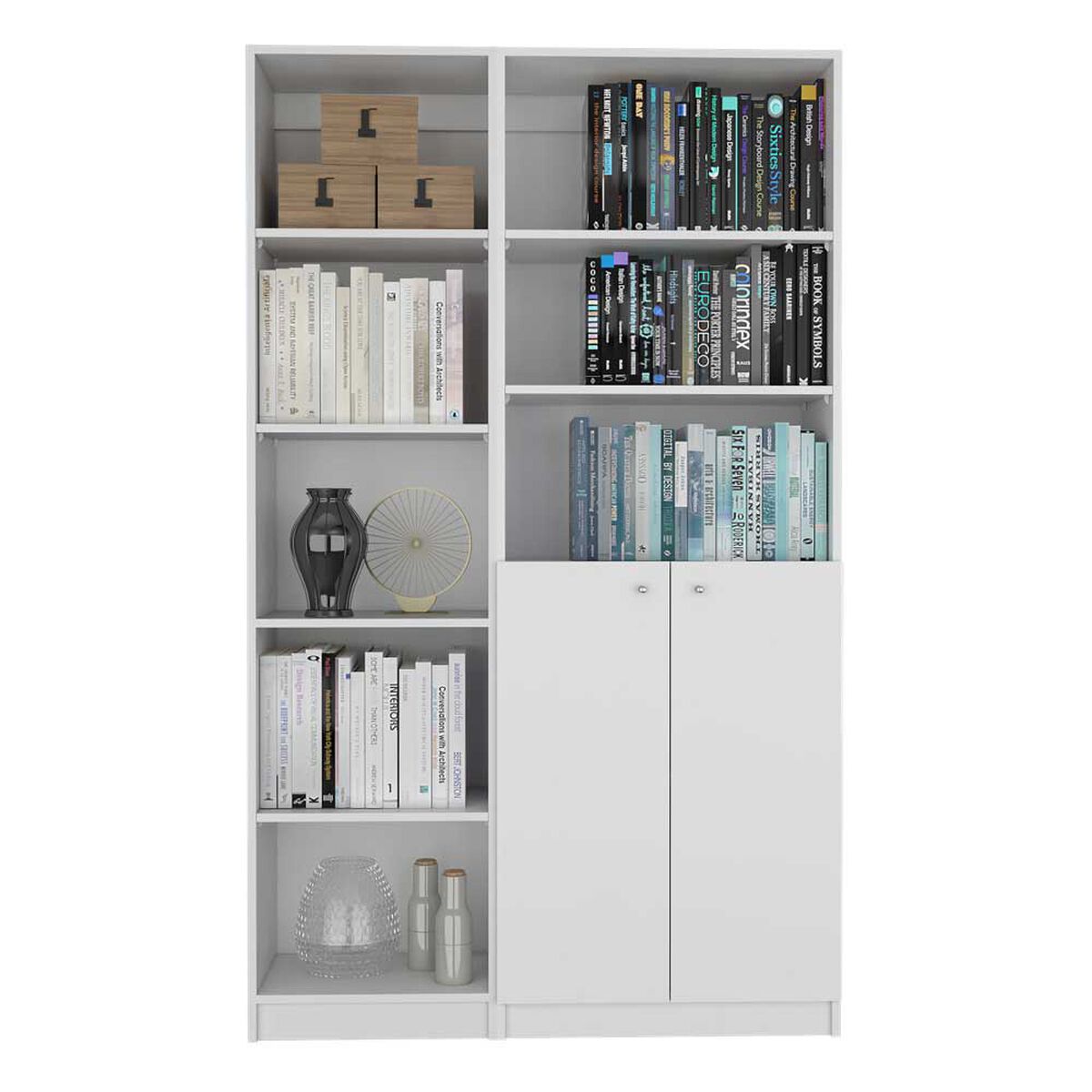 Estante 45 cm + Estante 2 Puertas TuHome Home Blanco