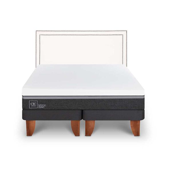 Cama Europea CIC Base Dividida 2 Plazas Ortopedic Advance + Respaldo Danubio