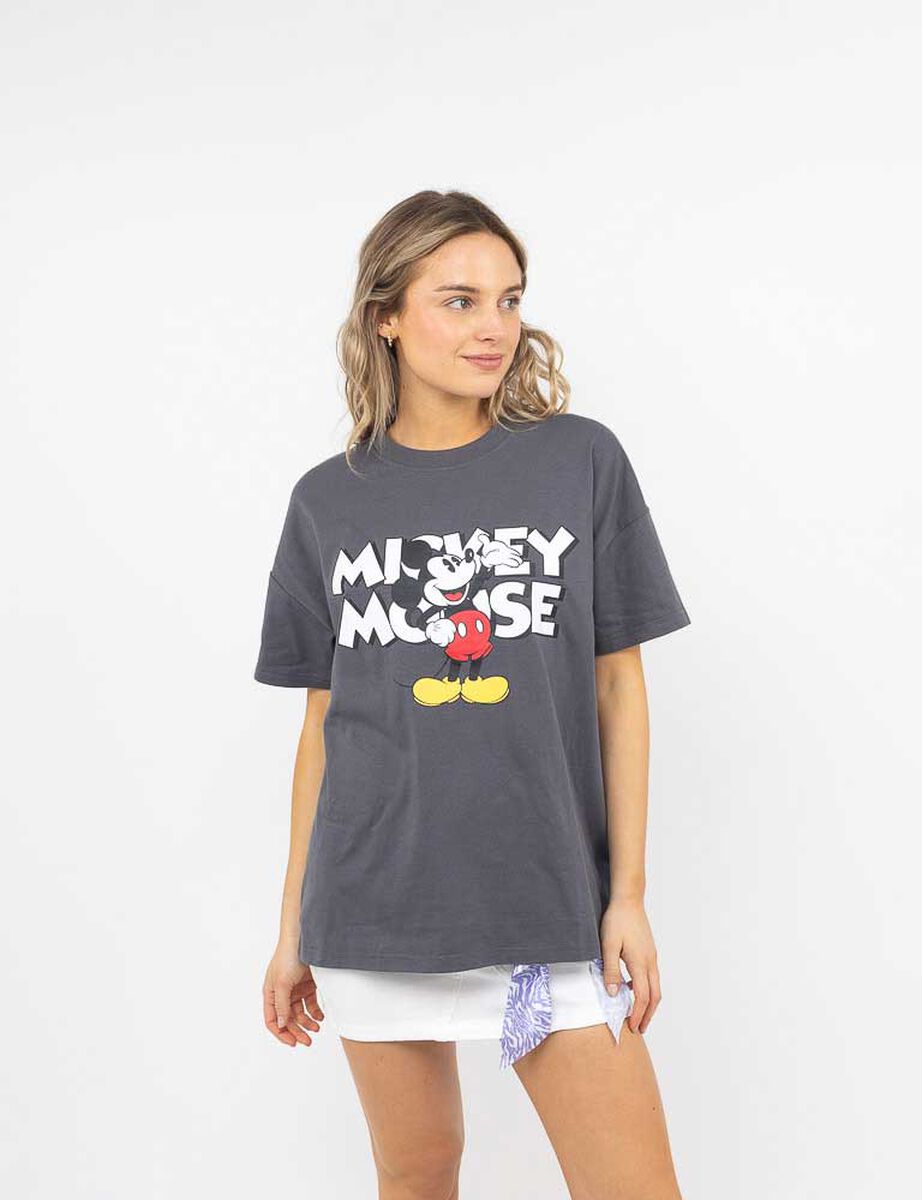 Polera Con Dibujos Animados Manga Corta Mujer Icono