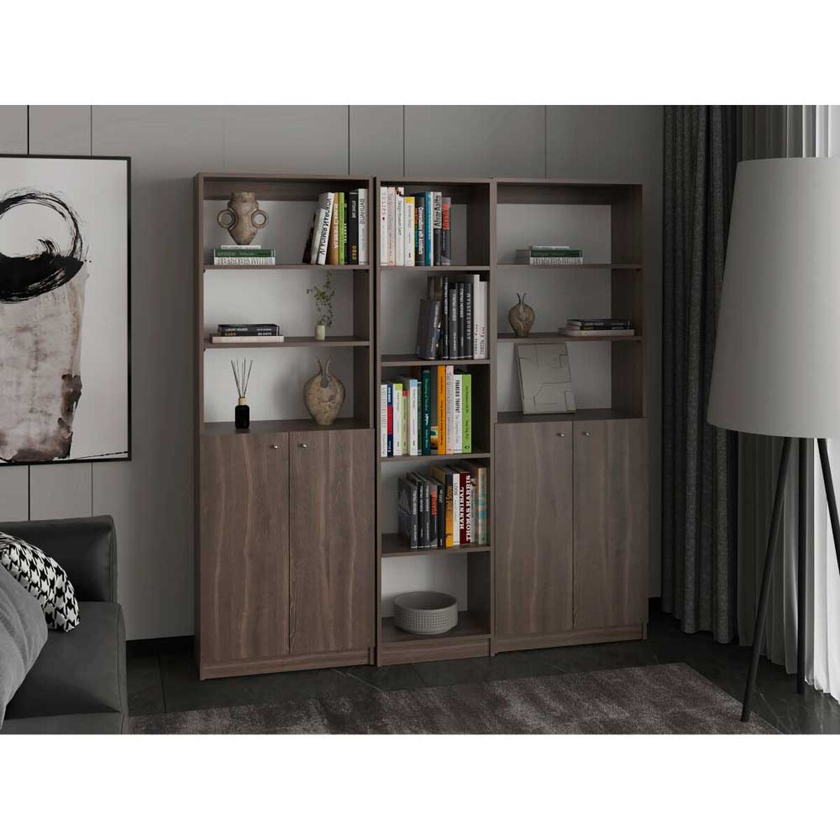 Set 3 Estantes Tuhome Home E 2 Puertas Milan