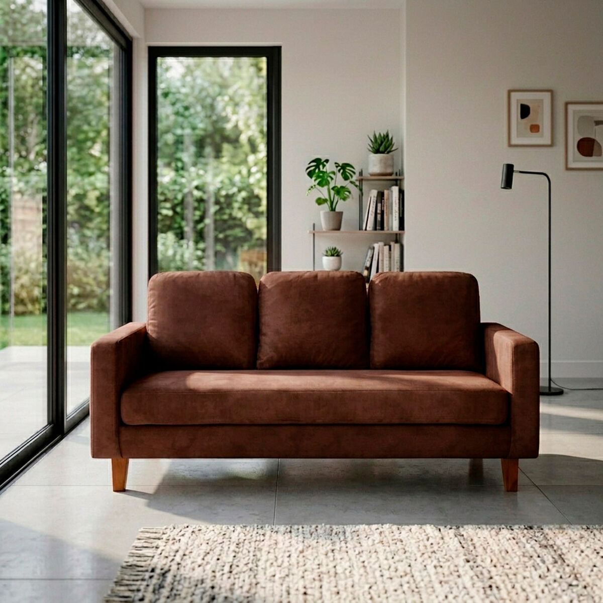 Sof&aacute; Latam Home Venecia 3 Cuerpos Chocolate