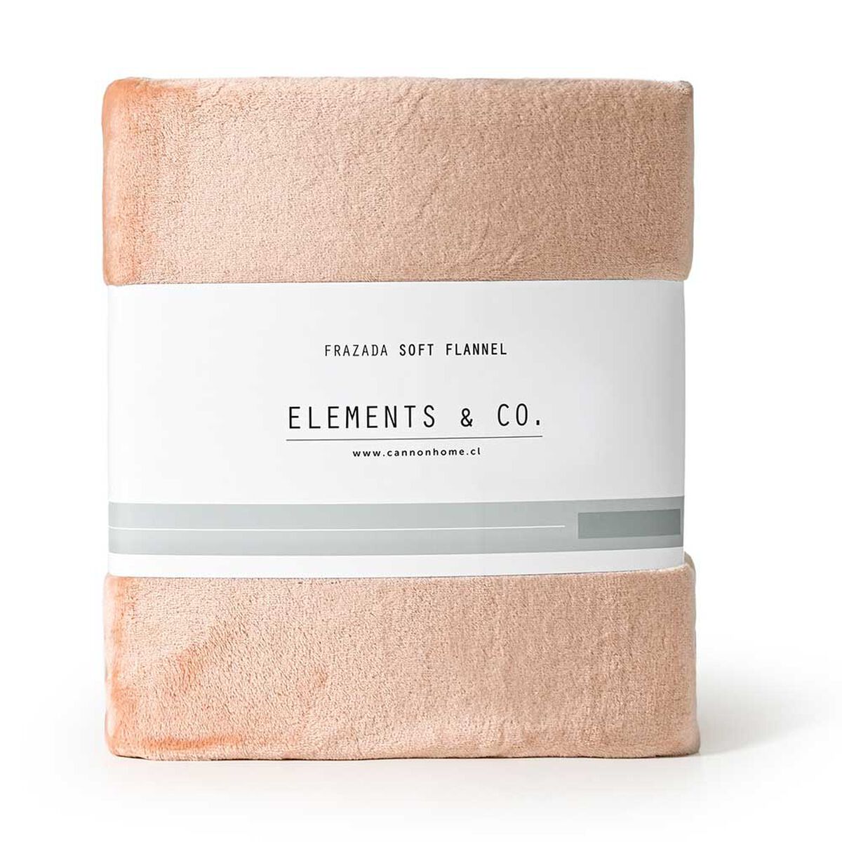 Frazada Poliéster Elements & Co 2 Plazas Soft Flannel Toasted Rose