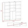 2 Estantes 5 Repisas + Estante 2 Puertas TuHome Home Wengue
