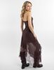 Vestido Maxi Encaje Strapless Mujer Icono