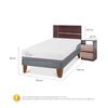 Cama Europea CIC 1,5 Plazas Excellence Plus + Respaldo + Velador