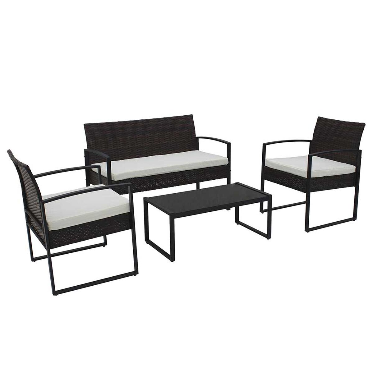 Juego de Terraza Casanova Matt Sof&aacute; 2 Cuerpos + Dos Sillones 1 Cuerpo