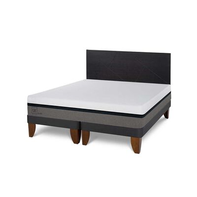 Imagen 2 del producto Cama Europea CIC Base Dividida King Balance + Respaldo Villarrica Negro