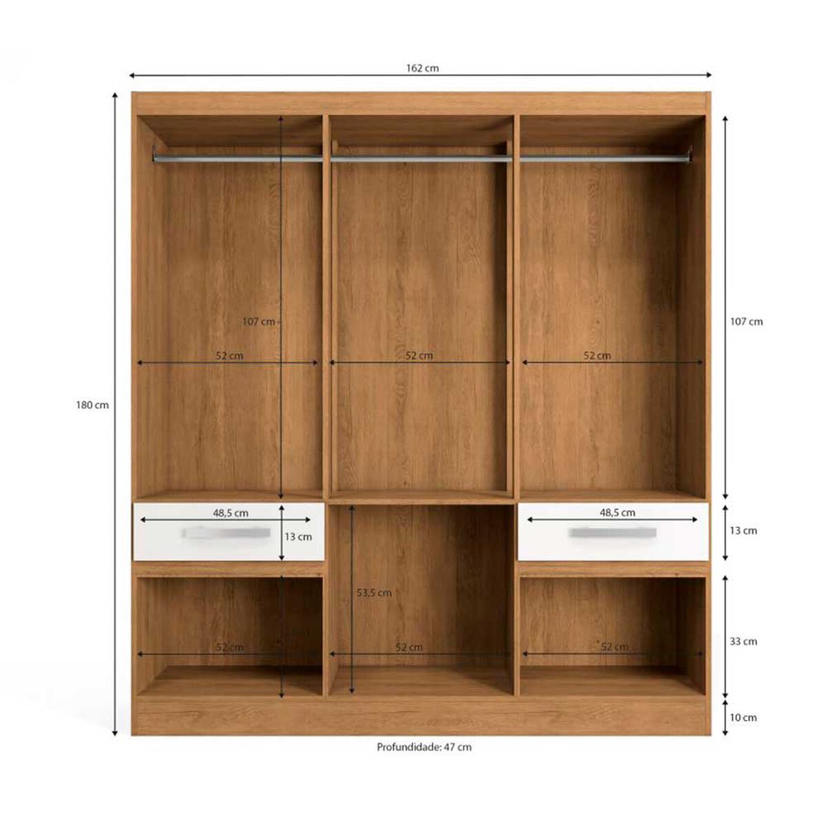 Closet Yardas Liliana 6 Puertas 4 Cajones Freij&oacute; Blanco