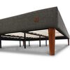 Cama Europea CIC King Súper Premium + Respaldo + 2 Veladores Antique