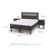 Cama Europea CIC Base Dividida 2 Plazas Ortopedic Advance + Respaldo + 2 Veladores Munich