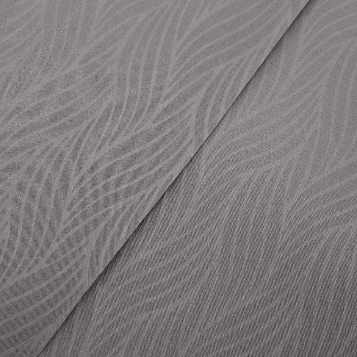Juego de Sábanas Embossed Zibel 1,5 Plazas Liso Gris