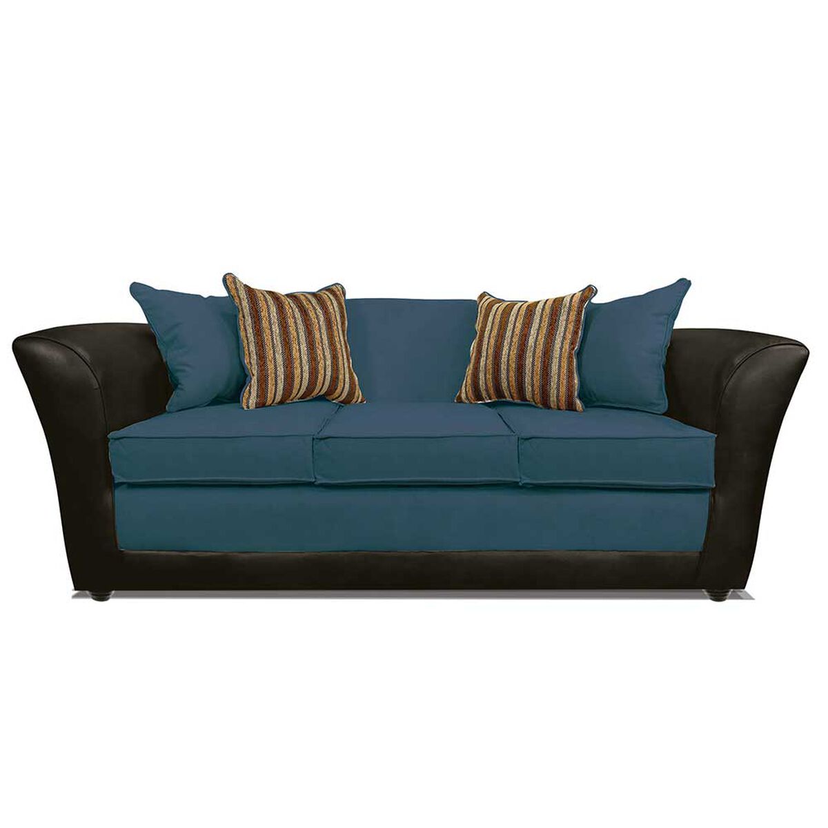 Juego de Living Elegant Detail Minesota Sof&aacute; 3 Cuerpos + Dos Sitiales Azul