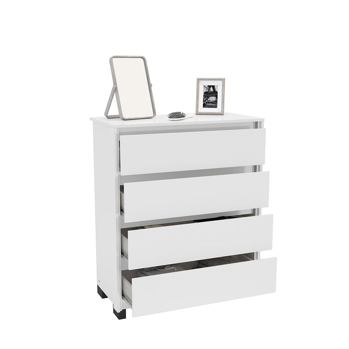 Cómoda Vekkahome Coimbra 4 Cajones Blanco