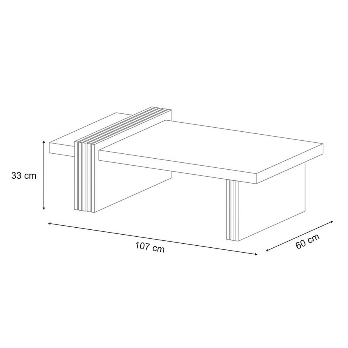 Combo Mesa de Centro + Mesa de Arrimo Jdo & Design Astro Beige