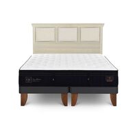 Cama Europea CIC Base Dividida King Súper Premium + Respaldo Torino Alpino