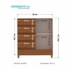 Cómoda Altavision Fit 4 Cajones Café