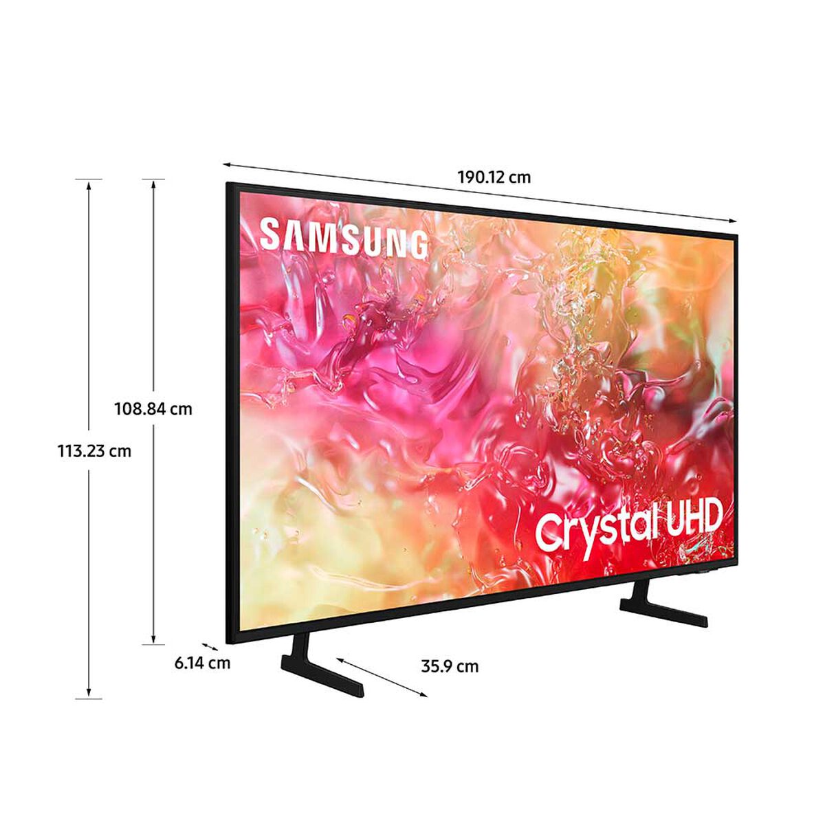 LED 85" Samsung Crystal DU7000 Smart TV 4K UHD 2024