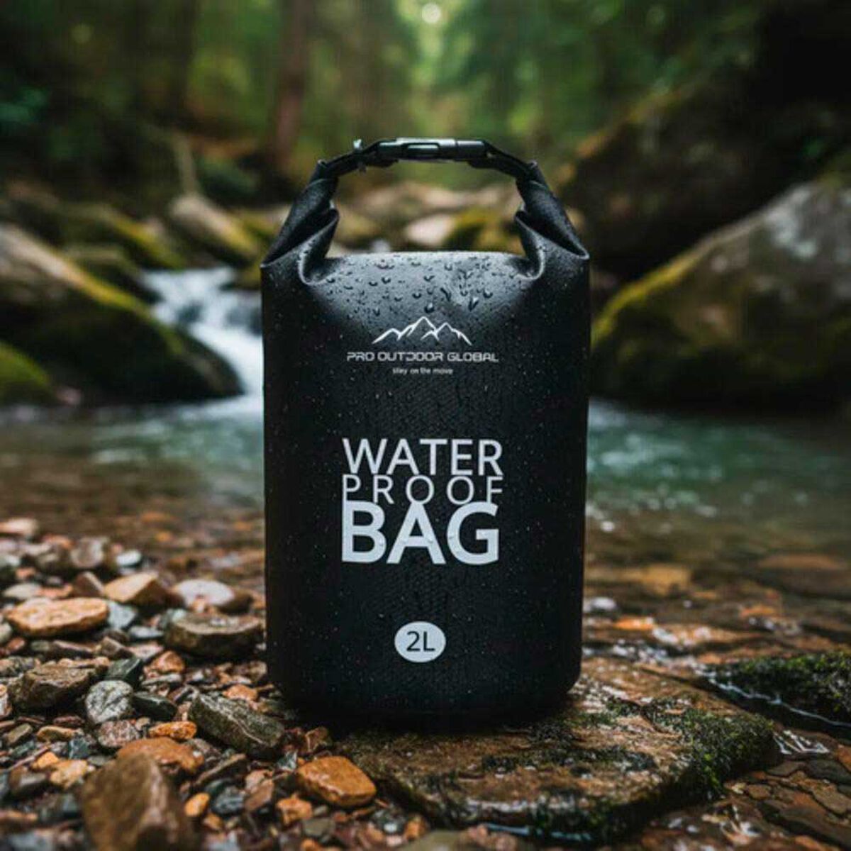 Bolso Impermeable Flotante Outdoor 2L Negra Pro Outdoor