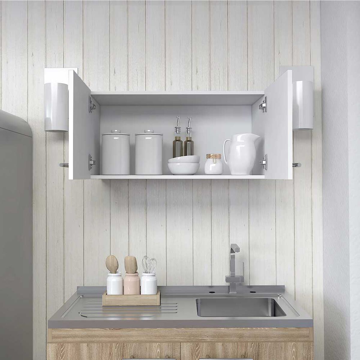 Mueble sobre Campana TuHome Manchester Blanco 2 Puertas