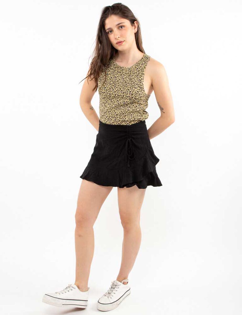 Falda Lino Mini Mujer Icono