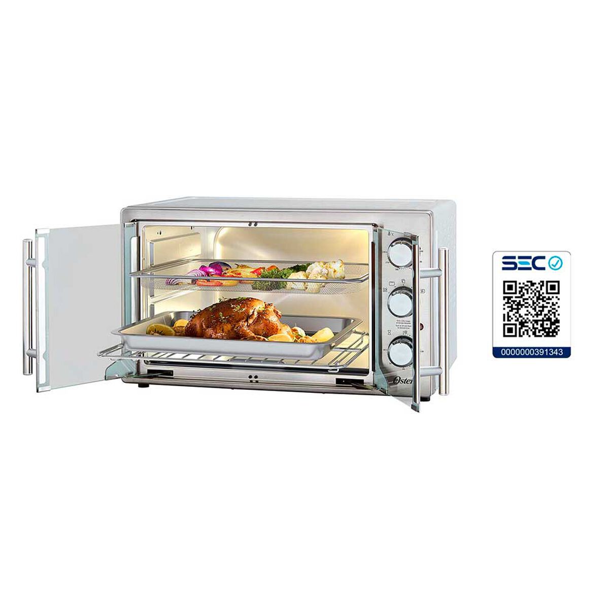 Horno con Freidora Oster TSSTTVFDMAFNS 42 lt. Puertas estilo Francés