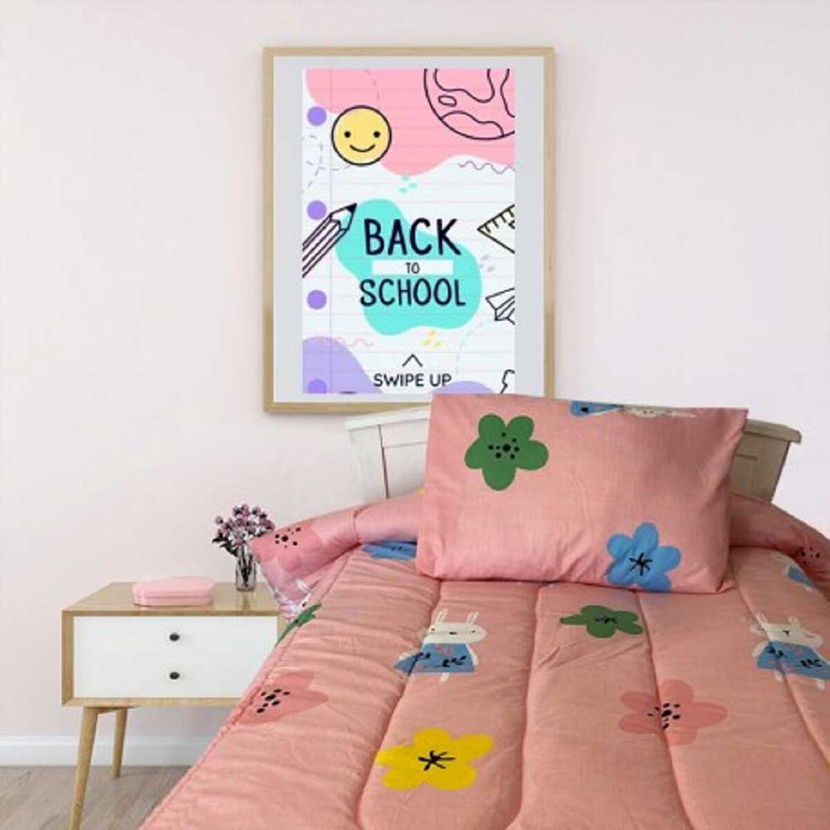 Plumón Estampado Illusions 1,5 Plazas Infantil Bunny Girl