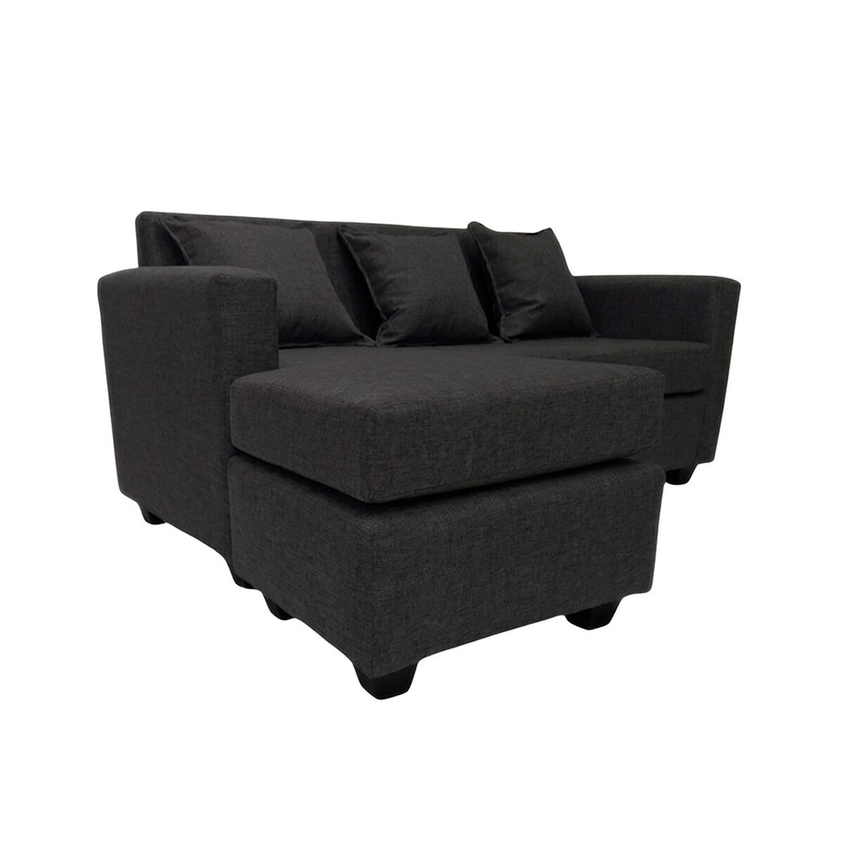 Seccional Muebles MPR Luna 4 Cuerpos Negro
