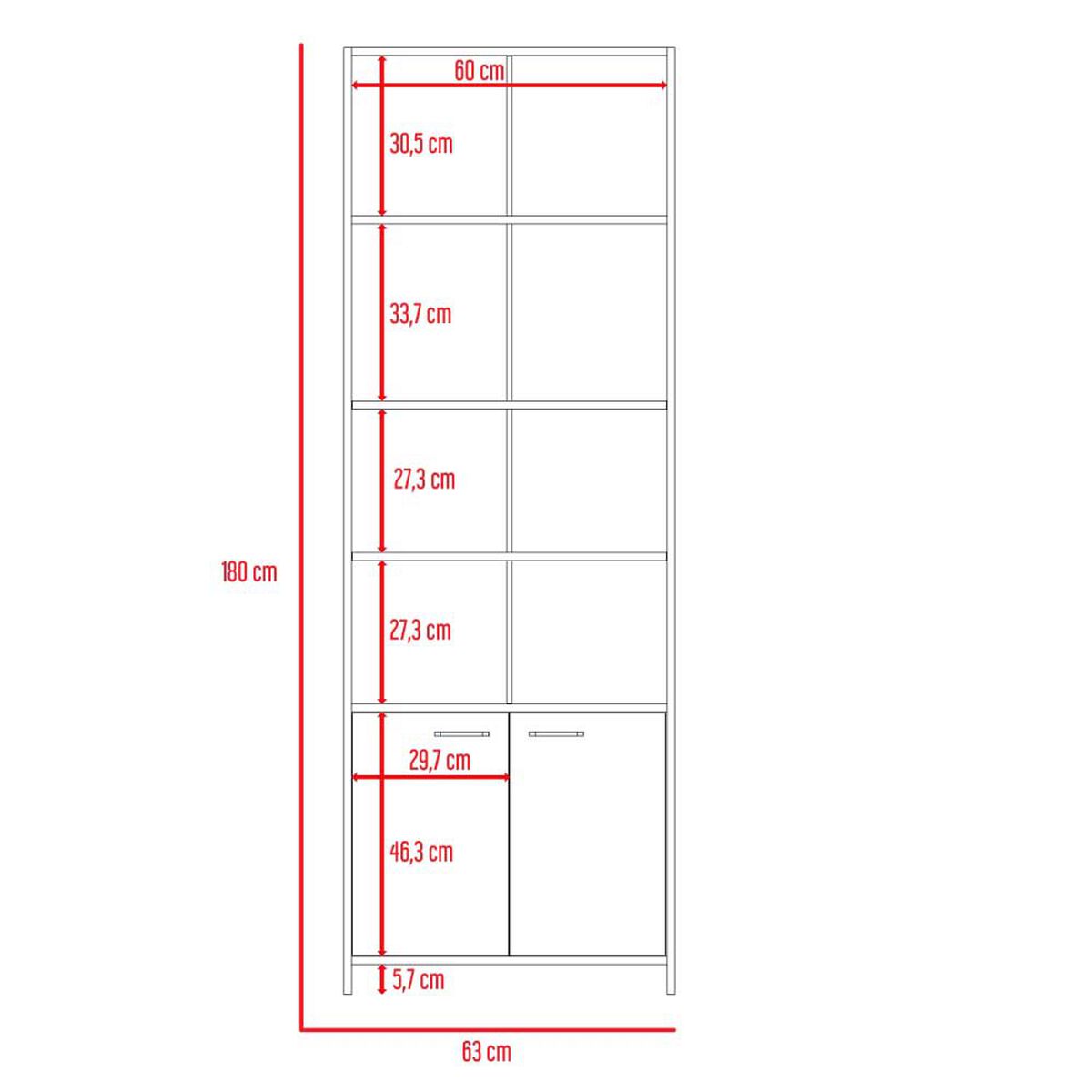 Combo Rack TV65 + Biblioteca TuHome Nomik Wengue Duna