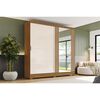 Clóset Home Mobili M8 M4 2 Puertas 2 Cajones Nogal Blanco Off