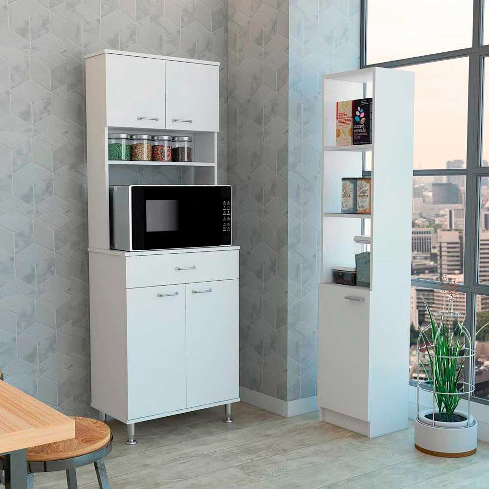 Combo Mueble Microondas + Optimizador TuHome Kitchen Blanco
