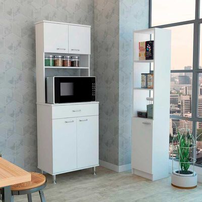 Combo Mueble Microondas + Optimizador TuHome Kitchen Blanco