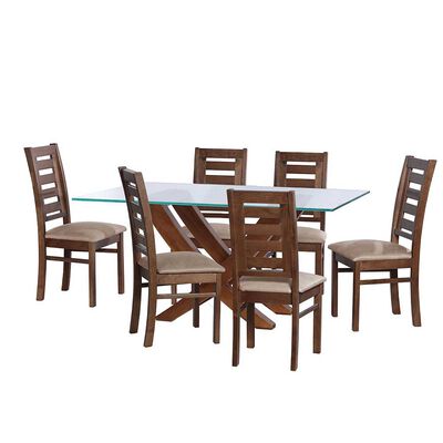 Juego de Comedor Latam Home Alicante 6 Sillas Beige