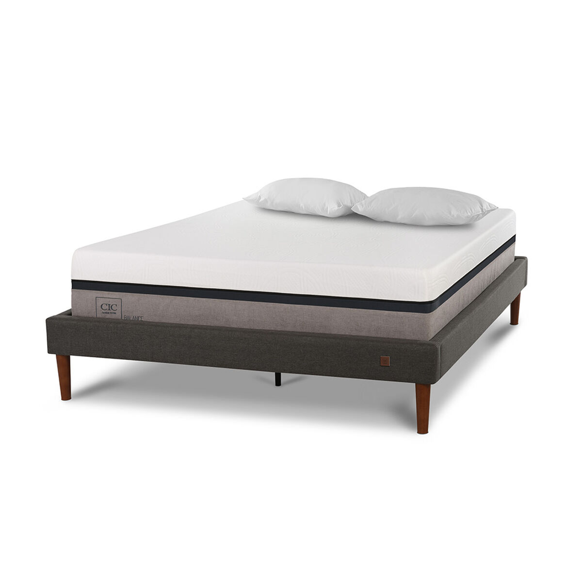 Cama Europea CIC 2 Plazas Balance + Almohadas Viscoel&aacute;sticas
