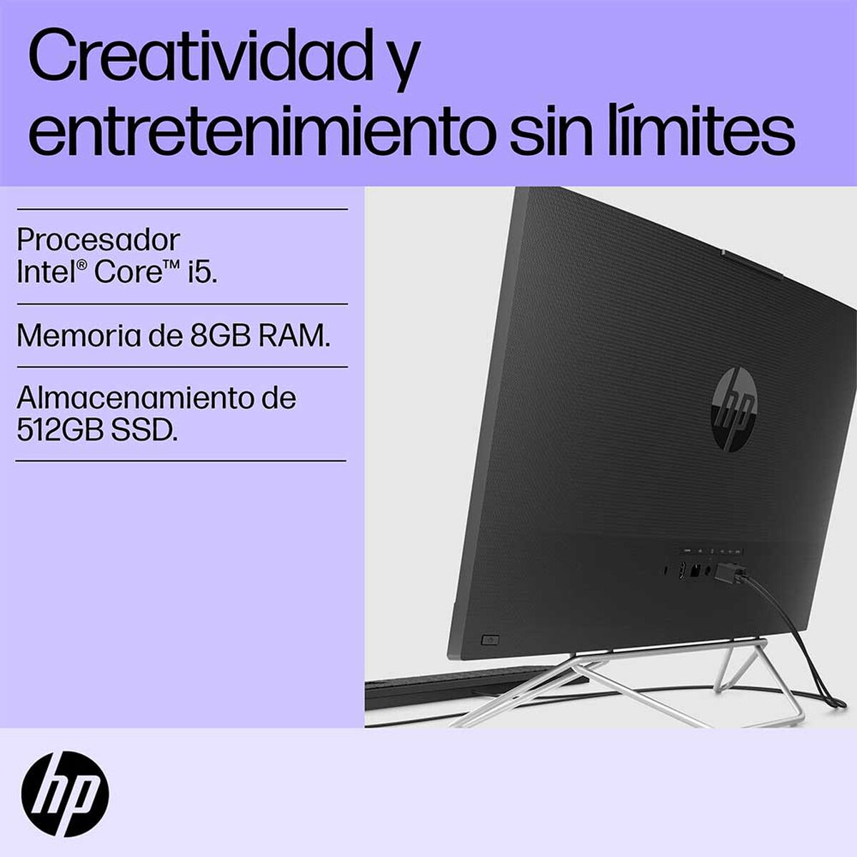 All in One HP 24-cb1027la Intel Core i5 8GB 512GB SSD 23,8"