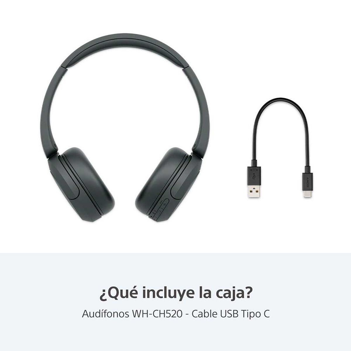 Audífonos Bluetooth Over Ear Sony WH-CH520/BZ Negros