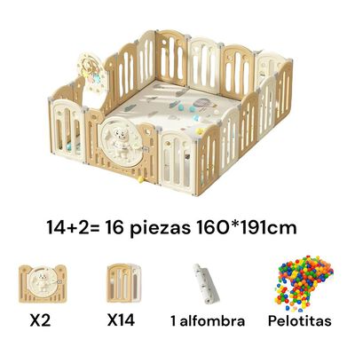 Imagen 1 del producto Corral Bebé 160x191cm con Accesorios Lubabycas
