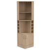 Combo Bar Esquinero + Rack TV40 Extensible TuHome Beijing Rovere Blanco