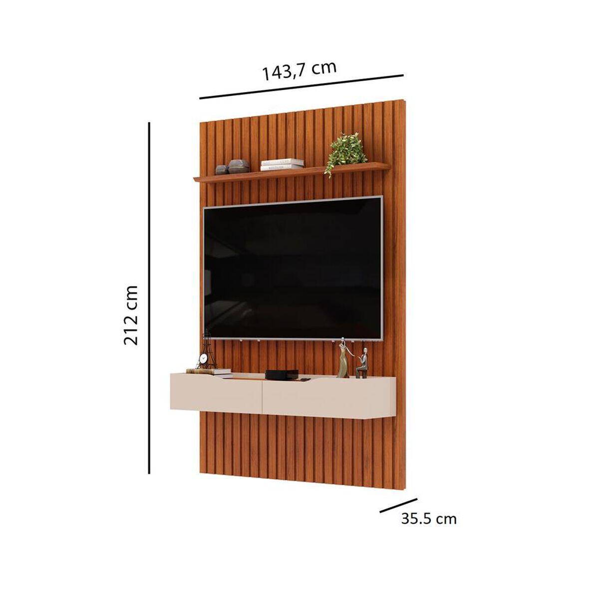 Panel TV Altavision Pratic 143 Café y Blanco