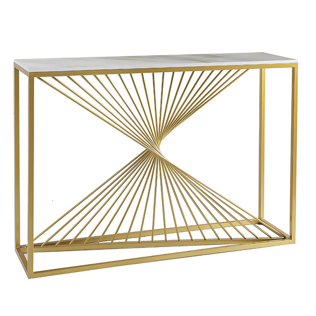 Mesa de Arrimo Dorada Marmol Nordica