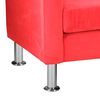 Sofá Bodevir New Retro Felpa 12 3 Cuerpos Rojo